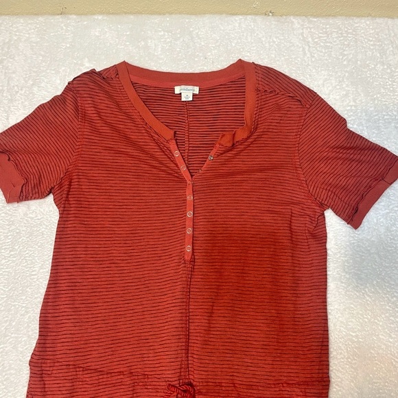 Sundance Orange Jersey Knit Easy Wear Button Front Casual Dress Women's Medium - Picture 15 of 15